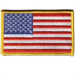 USA Flag - Gold Border Patch